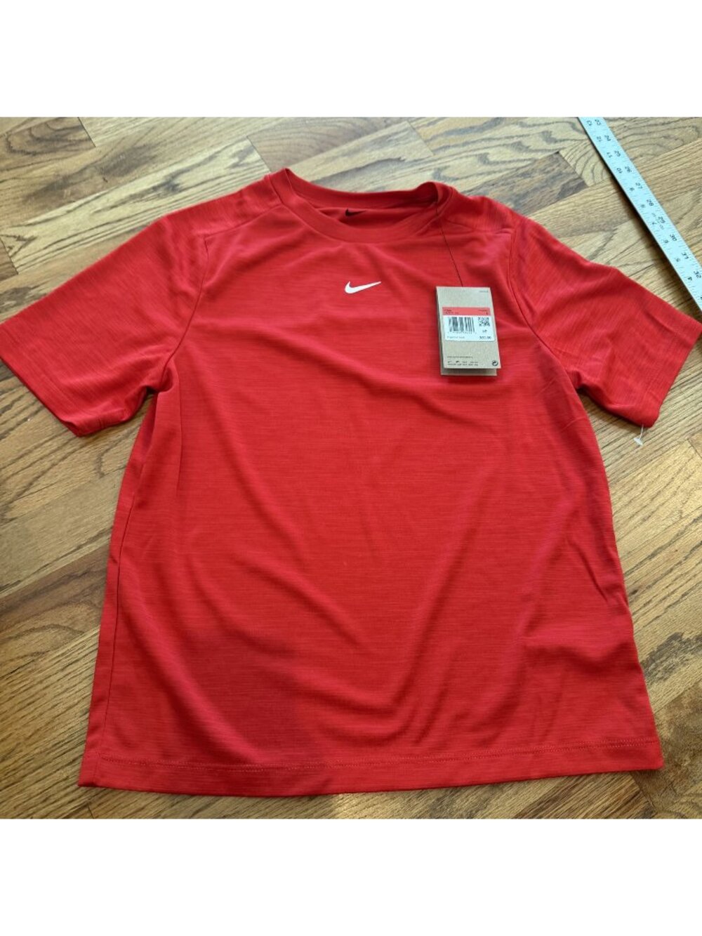 NIKE YOUTH BOYS RED DRI FIT T SHIRT NEW LARGE